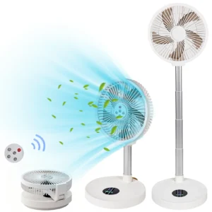 10 inches Remote control aluminum alloy folding fan