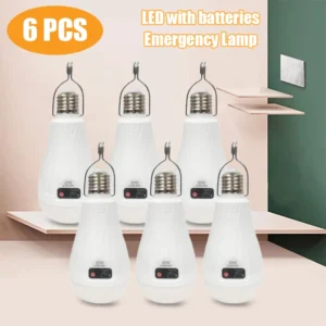6pcs 20W Rechargeable LED Emergency Bulbs with Battery
