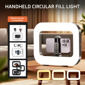 Portable Ring Light,Handheld Selfie Light Kit