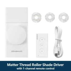 Zemismart Matter Thread Smart Roller Shade Work with Homekit Alexa Google