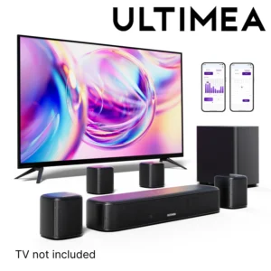 ULTIMEA 7.1 Channel Sound Bar System for TV with 4 Surround Speakers